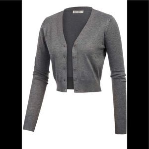 GRACE KARIN Women's Solid Open Front Cropped Bolero Shrug Cardigan